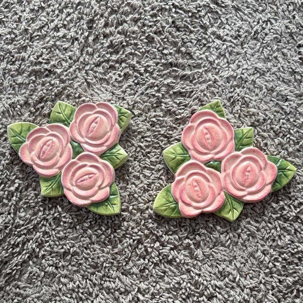 Home Interiors Floral Ceramic Art